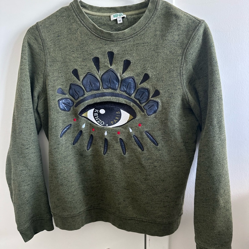 Kenzo Olive Sweatshirt with Eye Motif